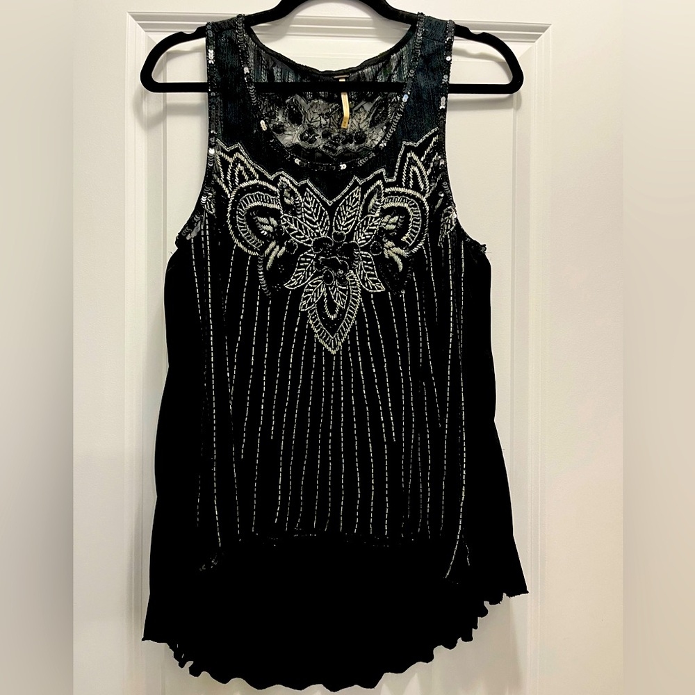 Beautiful beaded Free People Top